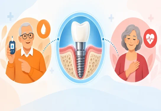 Can patients with heart conditions undergo dental implant procedures?