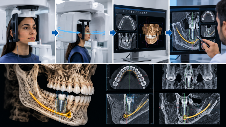 نحوه انجام عکس CBCT برای ایمپلنت چگونه است